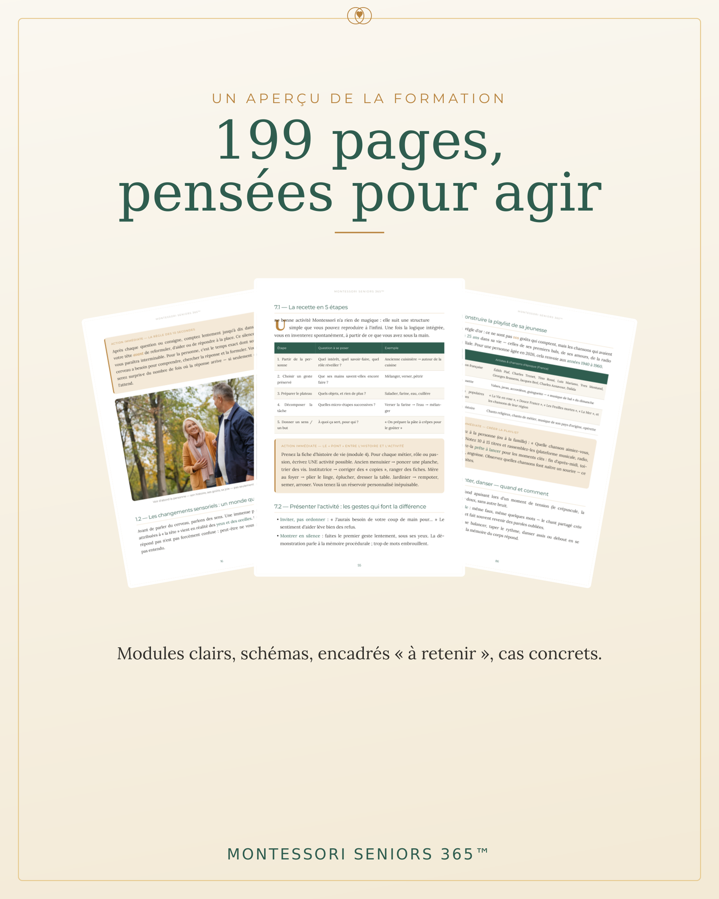 Pack Complet — Montessori Seniors 365™ : la formation + le cahier + le livret